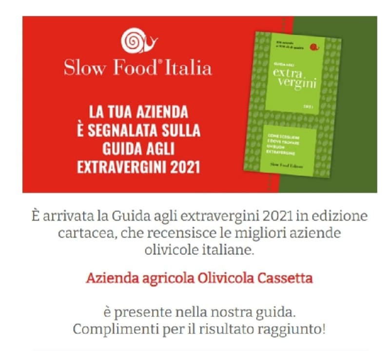 Slow Food-gids voor extra vierge olijfolie 2021